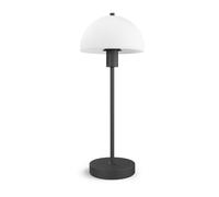 Herstal Lampe de table Vienda 50 cm Noir-verre opale