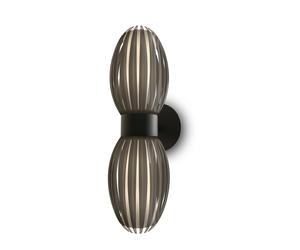 Herstal Lampe murale Tentacle duo 34 cm Noir-fumée
