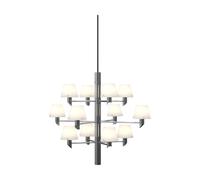 Herstal Lustre Gil krona 12 Chrome-verre opale