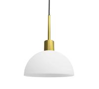 Herstal Lampe à suspension Vienda Laiton-verre opale