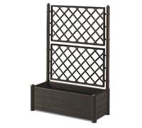 Stefanplast Jardinière avec treillis HERSTERA 10014400 – brun foncé 100 x 43 x 142 cm 80 L