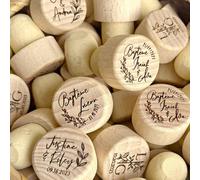 HERSTL Bouchon Bouteille De Vin Personnalisé/Bouchon De Bouteille De Vin Gravé/Amateur Vin/Pâque Personnalisé Facile Mariage Anniversaire/Cadeau Fêtes des Pères Grands Pères Mères