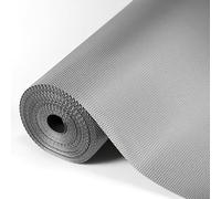 Hersvin Revêtement d'étagère, 50,8 cm x 6,1 m, revêtement de tiroir Non adhésif en EVA pour Placard de Cuisine, sous-évier, Tapis Lavable pour réfrigérateur (Gris/Diamant)