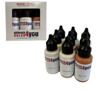 Herterich Products® | AirbrushColor4you - Kit de peinture pour visage et portrait - Peinture aérographe (set | 9 x 30 ml)