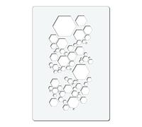 Herterich Products Pochoir aérographe pour motif nid d'abeille, effet nid d'abeille, pour tatouage et graffiti