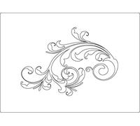 Herterich Products Pochoir aérographe, style baroque, pour tatouage et graffiti, film Mylar de qualité supérieure, résistant aux solvants