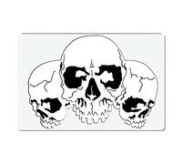 Herterich Products | Pochoir Airbrush | Crâne Stencil | Film Mylar de haute qualité | Résistant aux solvants | Modèle de tatouage et graffiti