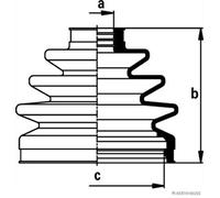 HERTH+BUSS JAKOPARTS J2861030 Jeu de joints-soufflets, arbre de commande pour HO