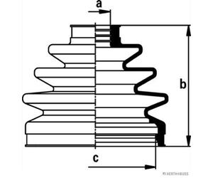 HERTH+BUSS JAKOPARTS J2861030 Jeu de joints-soufflets, arbre de commande pour HO
