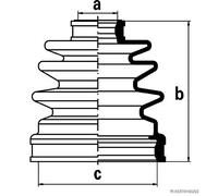 HERTH+BUSS JAKOPARTS J2884025 Jeu de joints-soufflets 42017-SL0-000