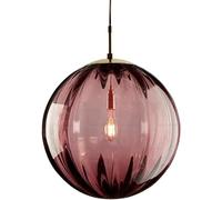 Hertl Abat-jour de lampe à suspension ronde en verre simple, plafonnier à vis E27, lustre de style industriel rétro, luminaires de décoration de salon, chambre à coucher, salle à manger (Color : A,