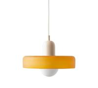 Hertl Lampe suspendue en verre orange for îlot de cuisine, évier, plafonnier moderne du milieu du siècle avec ampoule chaude, lustre industriel vintage for salle à manger, chambre à coucher, restauran