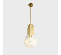Hertl Lustre à abat-jour en verre, lanterne en verre soufflé à la main, lampe suspendue multicolore LED 14 W, plafonnier de décoration d'hôtel créatif, luminaire à économie d'énergie (Color : C)