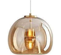 Hertl Lustre à tête unique de base E27, abat-jour de lampe à suspension en verre personnalisé, luminaires de plafond encastrés, lampe suspendue de décoration de bar de restaurant de chambre à coucher