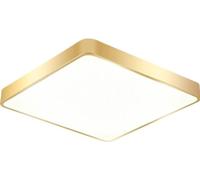 Hertl Plafonnier de salle de bain carré doré brossé à intensité variable, plafonnier LED encastré, moderne, profil bas, rond et fin, for chambre à coucher, salle à manger, cuisine, couloir, salon(Size