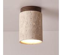 Hertl Petit couloir encastré plafonnier cylindre bronze antique marbre plafonnier éclairage de ferme plafonnier moderne for entrée porche couloir balcon cuisine hôtels salle de bain (Color : Walnut)