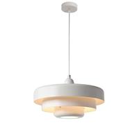 Hertl Suspension nordique en métal, luminaires suspendus modernes du milieu du siècle, design à 3 couches, plafonnier de lustre en métal vintage de 13,7 pouces for salon, couloir, luminaires (orange)(