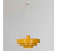 Hertl Suspension nordique en métal, luminaires suspendus modernes du milieu du siècle, design à 3 couches, plafonnier de lustre en métal vintage de 13,7 pouces for salon, couloir, luminaires (orange)(