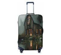 HERTqwop A Small House by The Lake Housse de protection anti-rayures pour bagages de 45,7 à 81,3 cm, Noir , S