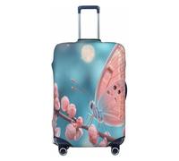 HERTqwop The Butterfly of Spring Housse de protection anti-rayures pour valise de 45,7 à 81,3 cm, Noir , S