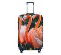 HERTqwop The Mystery of The Flamingo Housse de protection anti-rayures pour bagages de 45,7 à 81,3 cm, Noir , S
