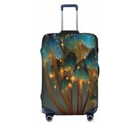 HERTqwop The Secret of Mushrooms Housse de protection anti-rayures pour bagages de 45,7 à 81,3 cm, Noir , S