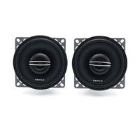 Hertz CX 100 Haut-Parleurs Coaxiaux 2 Voies 100 mm avec Tweeter PEI 24 mm et Woofer Papier Mica Semi-Pressé, 40 Watts RMS, 4 Ohms, Argenté, Format Compact pour Montage OEM Voiture