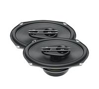 Hertz CX 690 Haut-Parleurs Coaxiaux Elliptiques 3 Voies 6x9 Pouces pour Voiture, 300W Peak, Cône Papier SPP-M et Tweeter Dôme PEI, Impédance 4 Ohm, Paire, Argent