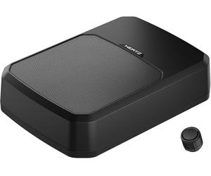 Hertz DBA 201 F Subwoofer Actif Ultra-Plat 200 mm 440W Crête Châssis Aluminium sous Siège avec Amplificateur Classe AB Intégré et Télécommande, Noir