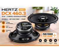 HERTZ DCX 460.3 SET COAXIAL 2 voies 4x6" haut-parleurs 1 paire de haut-parleu...