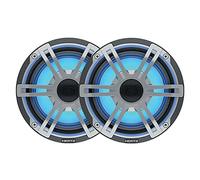 Hertz Hex 6.5 S-LD-G - Paire de Haut-parleurs Marine 165 mm avec LED RGB intégrée et Grille Sportive Grise