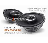 Hertz Haut-parleur coaxial MPX 690.3 3 voies 6x9 pouces 260W Tweeter Tetolon Néodyme Noir