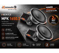 Hertz Mpk 1650.3 Mille Pro Set Haut Parleur Haut-Parleurs 2 Voies Woofer + Aigu