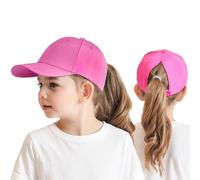 HERUAI Casquette de Baseball pour Enfant avec Queue de Cheval - pour Fille et garçon - Visière de Golf - Protection UV - Casquette d'été Junior - Casquette de Tennis - Visière UPF 50+