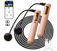 HeRuipai Corde à sauter sans fil pour adultes, corde à sauter intelligente connectée à l'application Bluetooth avec suivi précis des données, modes corde et sans corde, charge de type C, corde de