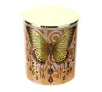 Hervit Boîte à bougie parfumée en verre, parfum Oud, bouchon en métal et boîte cadeau - décoration maison, bougie parfumée, bougie décorative - Ø9 x h10 cm - 300 g