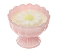 Hervit Bougie parfumée Daisy en verre rose avec marguerite, parfum J'adore avec boîte cadeau - décoration maison, bougie parfumée, bougie décorative, cadeau maman - Ø9 x 8 cm - 110 g
