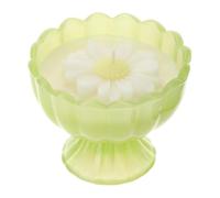 Hervit Bougie parfumée Daisy en verre vert avec marguerite, parfum J'adore avec boîte cadeau - décoration maison, bougie parfumée, bougie décorative, cadeau maman - Ø9 x 8 cm - 110 g