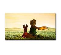 HERW Canvas Painting 3D Printing Decorative Painting Abstrait Populaire Le Petit Prince Toile Peinture Affiche Et Impression Mur Art Photo pour Salon Décor Cadeau De Vacances 20X28 Pouces