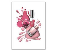 HERW Grande Affiche Mode Ongles Imprime Ongles Beauté Art Affiche Vernis À Ongles Toile Peinture Décoration Murale Salon De Beauté Mur Art Toile Peinture