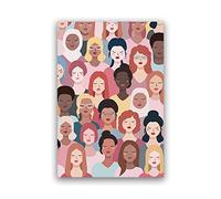 HERWS Tableau mural sur toile féminine fille puissance filles cadeau femme moderne art mural peinture sur toile femme chambre salon cuisine décoration maison