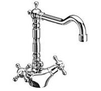 Herzbach Anais Classic raccord 32454000203 or, avec garniture de vidage , mitigeur lavabo