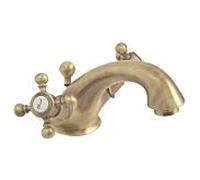 Herzbach Anais mitigeur lavabo 32452000105 bronze, bec coulé, avec garniture de vidage
