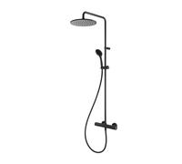 Herzbach DEEP BLACK Colonne de douche, Mitigeur thermostatique, 23.988525.1.12,