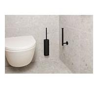 Herzbach Deep Black ensemble de brosses de toilettes 23.810000.1.12, montage mural, noir mat