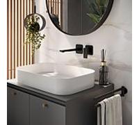 Herzbach Deep Black kit de montage final 36.220957. 2000 .12 longueur bec 240 mm, mitigeur lavabo encastré, noir mat
