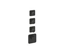 Herzbach Deep Black kit de montage final 36.523015.1.12 pour module de thermostat universel, noir mat