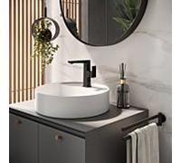 Herzbach Deep Black mitigeur lavabo 36.220333. 2000 .12 taille L, sans garniture de vidange , noir mat