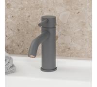 Herzbach Deep Grey mitigeur lavabo 23.203200. 2000 .06 M-Size, sans garniture de vidange , 130 mm, gris mat