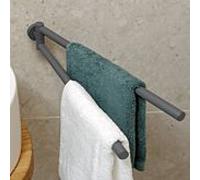 Herzbach Deep Grey porte-serviettes 23.818500. 2000 .06 saillie 340mm, montage mural, gris mat